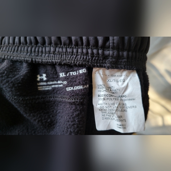Under Armour Loose Coldgear Men’s Black Warm Training Pants XL - Picture 6 of 6